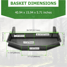 Black Front Clay Outer Cargo Basket w/Mounting Brackets Compatible with Club Car DS Golf Cart Gas & Electric Models (Hardware Included) LYMM-106