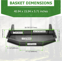 Load image into Gallery viewer, HECASA Black Front Clay Outer Cargo Basket w/Mounting Brackets Compatible with Club Car DS Golf Cart Gas &amp; Electric Models (Hardware Included) LYMM-106
