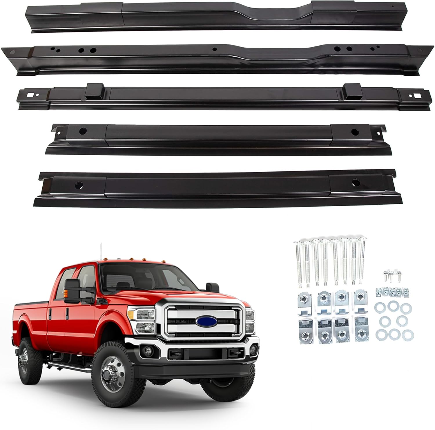 Long Bed Crossmember Kit 8ft Compatible with 1999-2018 Ford F250 F350 2008-2016 Ford F450 Long Truck Floor Support Replacement for BC3Z9911215A/ YC3Z9911215BA LYAM-390