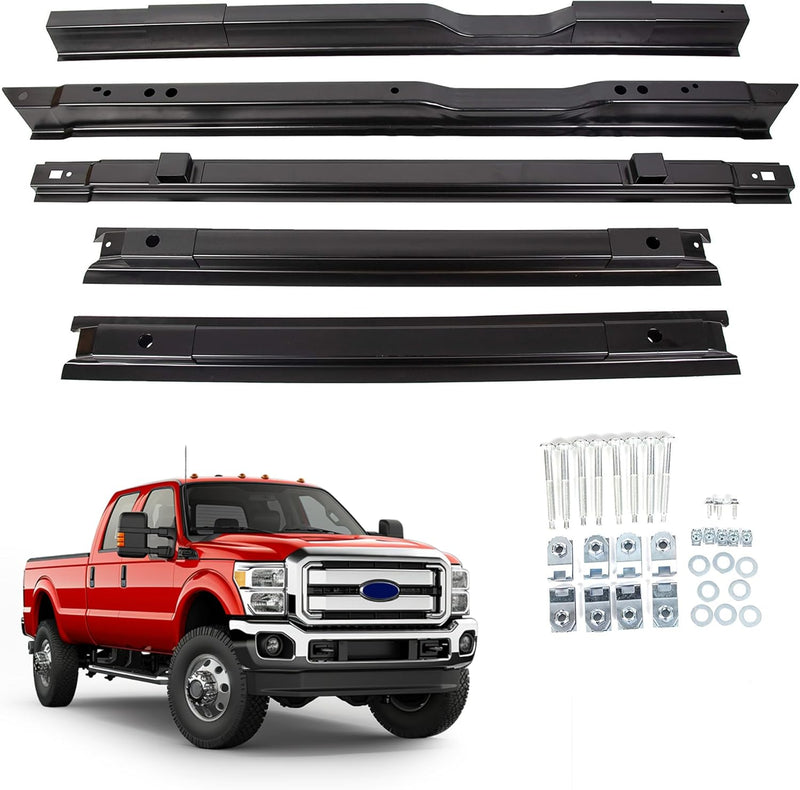 KUAFU Long Bed Crossmember Kit 8ft Compatible with 1999-2018 Ford F250 F350 2008-2016 Ford F450 Long Truck Floor Support Replacement for BC3Z9911215A/ YC3Z9911215BA LYAM-390