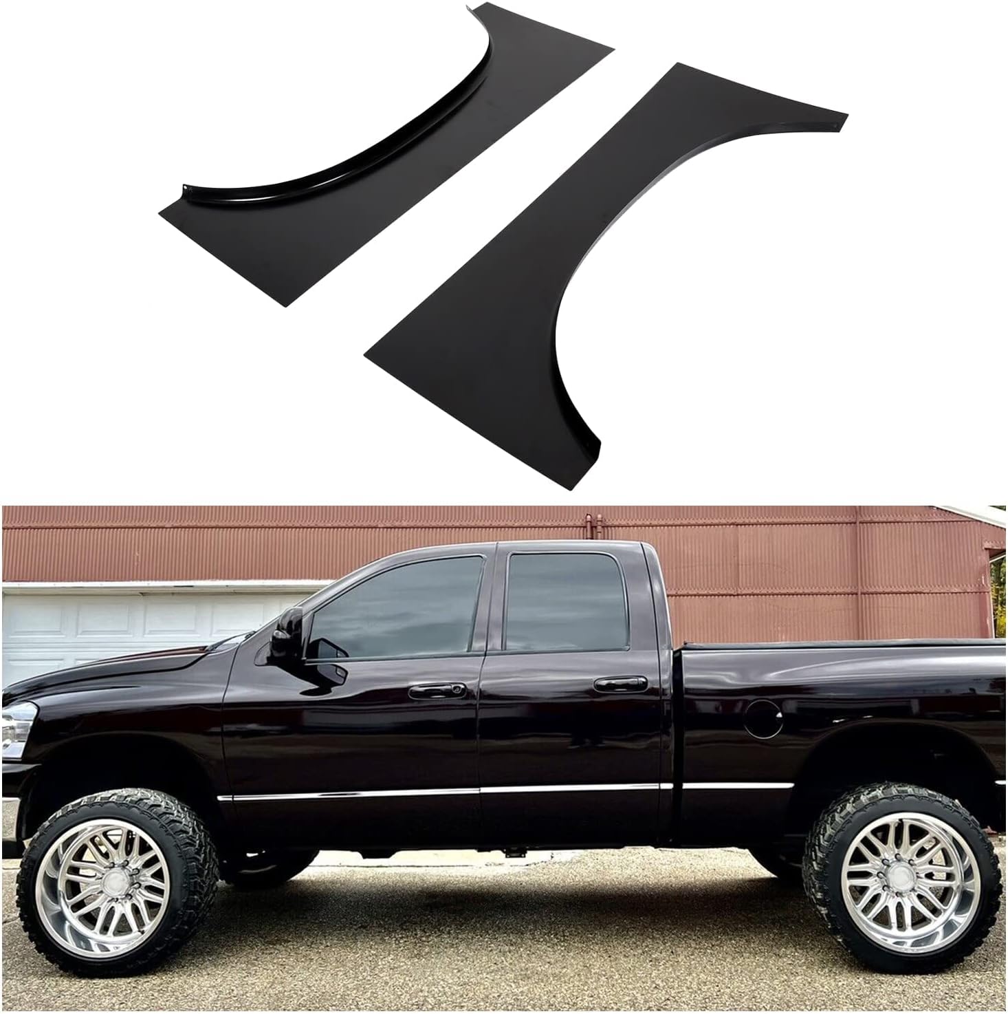Rear Bed Wheel Arch Repair Panel Compatible with 2002-2008 Dodge Ram 1500 & 2003-2009 Dodge Ram 2500 3500 Replace for GNT56214714, Upper Wheel Quarter Patch Panel Driver & Passenger Side LYAM-289