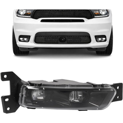 HECASA LED Fog Light Passenger Side Compatible with 2014-2023 Dodge Durango 2017-2022 Jeep Grand Cherokee Replacement for CH2593159 68275510AC Front Bumper Fog Lamp Clear Lens Right