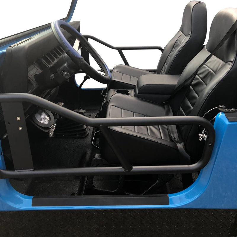Tubular Doors Compatible with 1987-2006 Jeep Wrangler YJ TJ Tubular Half Doors Tube Door Steel Left & Right Simple Off-Road Style LYAM-155