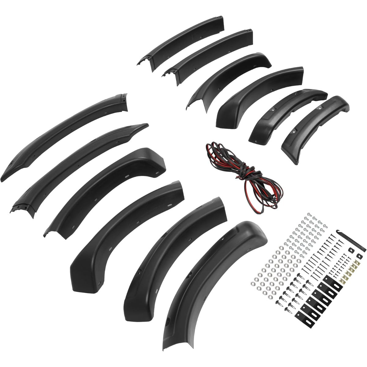 4Pcs Fender Flare Compatible with 2000-2006 Toyota Tundra | Front & Rear Wheel Arch Cover Protector Set Plastic(PP) Textured Black