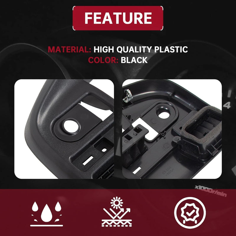 HECASA Dash Panel Bezel Cover Compatible with 1992-1997 Ford F250 F350 Bronco Replacement for F2TZ-15044D70-A (Gas Engines ONLY) LYAP-374