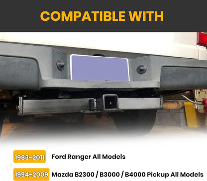 2 Inch Class 3 Tow Trailer Hitch Receiver Compatible with 1983-2011 Ford Ranger 1994-2009 Mazda B2300 B3000 B4000 Pickup LYAM-494S