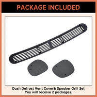 Load image into Gallery viewer, Dash Defrost Vent Cover&amp; Speaker Grill Set Compatible with 1998-2005 Chevy Chevrolet S10 GMC Jimmy Sonoma Oldsmobile Bravada Blazer (2 Packages) LYAP-266S-3
