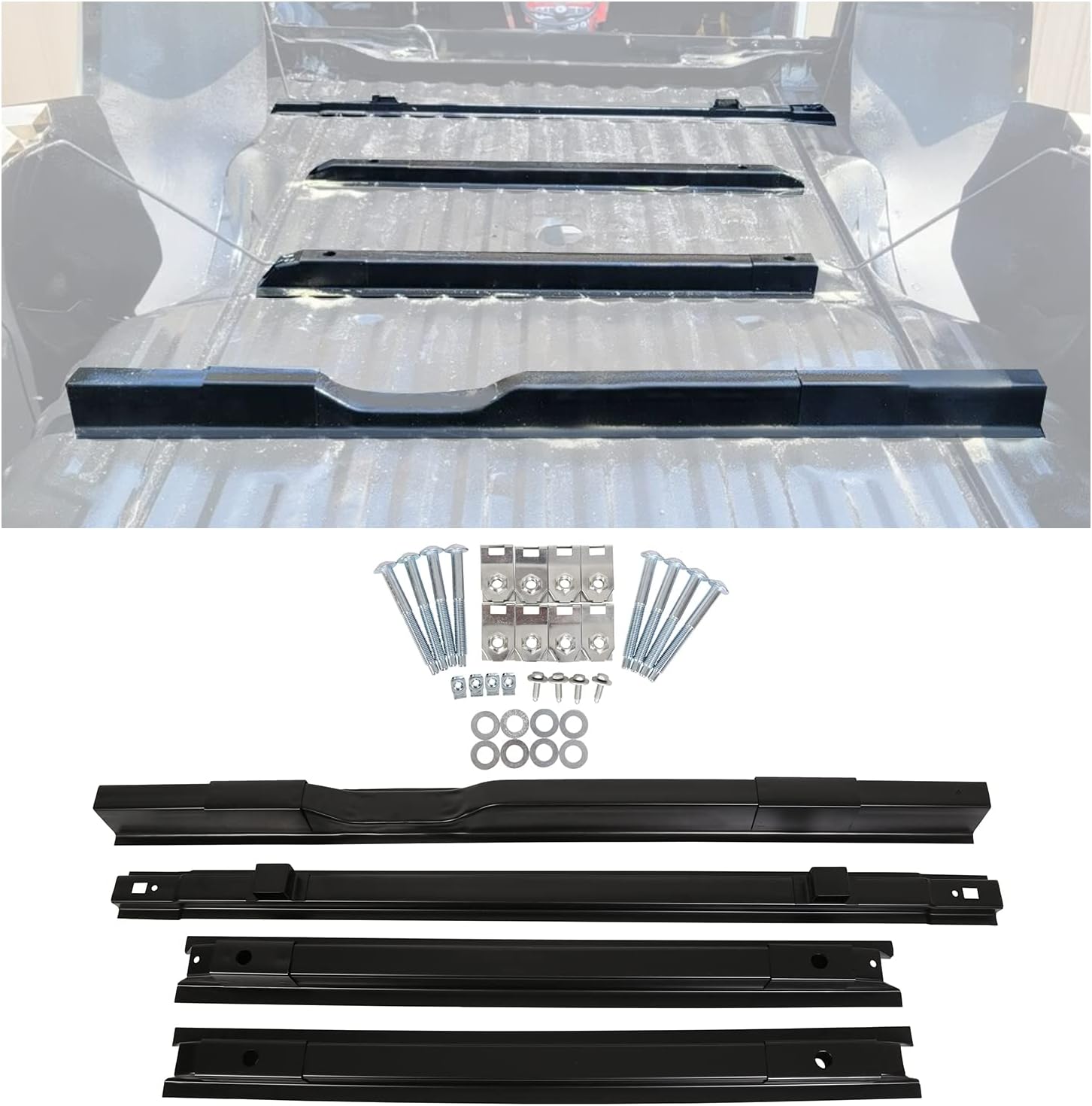 Short Bed Crossmember Kit Compatible with 1999-2018 Ford F-250 F-350 F-450 Super Duty Replacement for BC3Z9911215B F81Z9911215BA Bed Rails LYAM-256