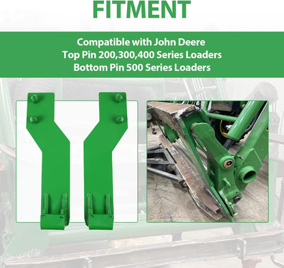Tractor Loader Quick Tach Weld On Mounting Brackets Compatible with John Deere Tractor Loaders LYJD-008