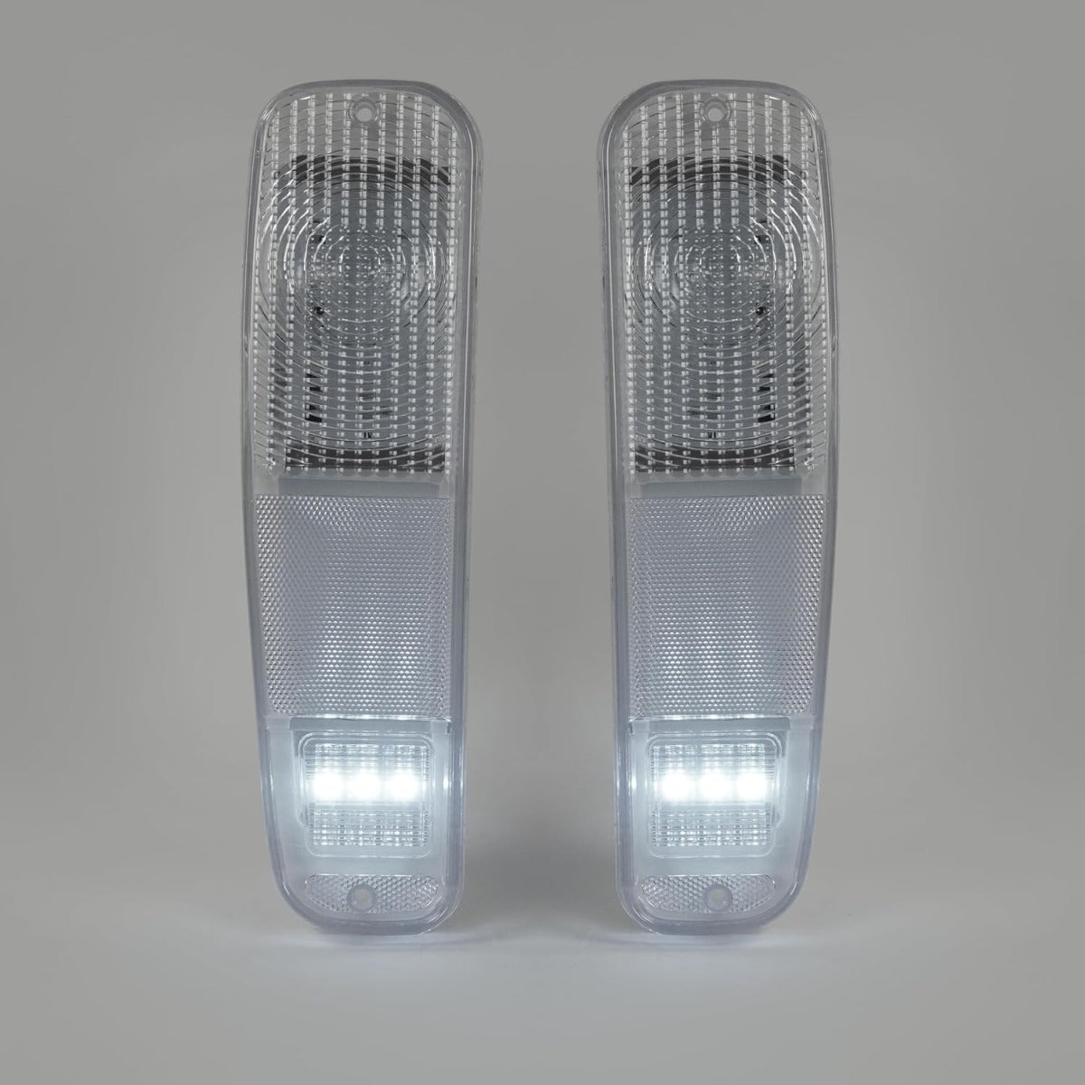 HECASA LED Tail Lights Brake Lamps Compatible with 1973-1977 Ford Pickup F100 F150 F250 F350 Driver & Passenger Side - Clear Lens