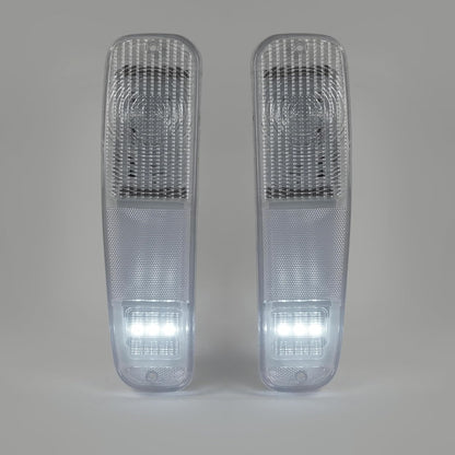 HECASA LED Tail Lights Brake Lamps Compatible with 1973-1977 Ford Pickup F100 F150 F250 F350 Driver & Passenger Side - Clear Lens