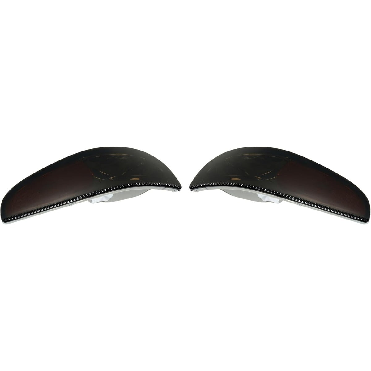 HECASA Pair Turn Signal Lights Compatible with 1997-2004 Chevy Chevrolet Corvette C5, Front Bumper Signal Lamps Replacement for GM2520186 GM2521186, Smoke Lens Chrome Housing Driver&Passenger Side