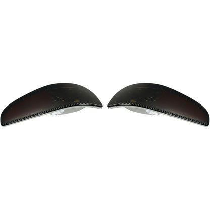 HECASA Pair Turn Signal Lights Compatible with 1997-2004 Chevy Chevrolet Corvette C5, Front Bumper Signal Lamps Replacement for GM2520186 GM2521186, Smoke Lens Chrome Housing Driver&Passenger Side