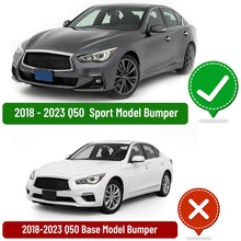 KUAFU 3Pcs Front Bumper Lip Compatible with 2018-2023 Infiniti Q50 Sport Models, Under Chin Spoiler Splitter Diffuser Protector Air Dams Body Kit (Gloss Black)