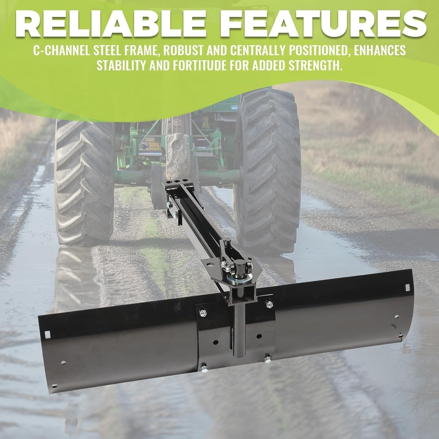 39.75inches 3 Point Sleeve Hitch Rear Blade Compatible with ATV UTV Garden Tractors Lawn Mower Tractor Attachments Behind Rear Sleeve Hitch Tow Blade LYOM-248