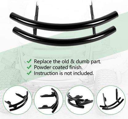 Front Bumper Brush Guard Compatible with John Deere 100 Series 102 115 125 135 145 155C 190C D100 D110-D170 L100 L105 L107 LA175 G110 X110 X120 X125 Lawn Mower Garden Tractor LYJD-028