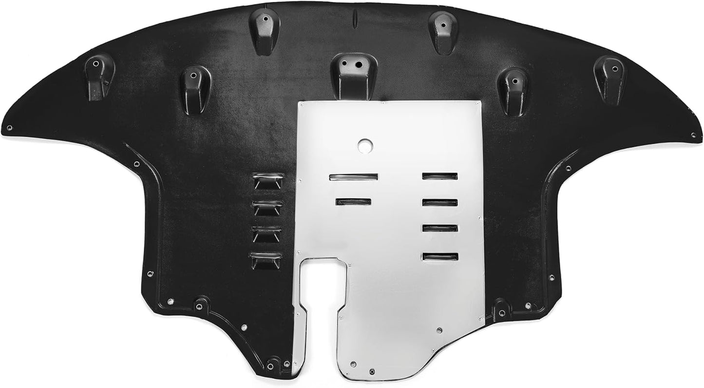 Front Engine Splash Shield Compatible with 2016-2020 Kia Sorento EX LX S SX Limited 3.3L Replacement for KI1228152 29110C6800 Engine Under Cover w/Aluminum Pad Black LYAP-755T