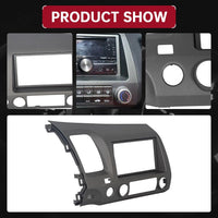 Load image into Gallery viewer, HECASA Car Radio Dashboard Kit Compatible with 2006-2011 Honda Civic Trim Bezel Panel Double 2 Din Install Dash Board Dark Gray LYAP-369
