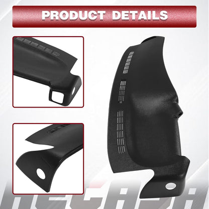 Molded Dash Board Cover Black Dashboard Cap Compatible with 1999-2007 Chevrolet Silverado GMC Sierra