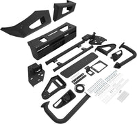 Load image into Gallery viewer, Front Bumper Assembly Compatible with 2004-2011 Nissan Titan, 2004 Pathfinder Armada and 2005-2007 Armada, W/Bull Bar, Fog Light Hole and Winch Mount, 3pcs-Main Body Steel Powder Coated LYAM-X1209A+LYAM-X1209B
