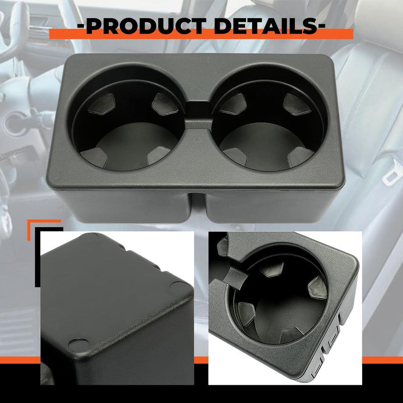 Cup Holder Compatible with 2007-2014 Chevy Silverado Avalanche Tahoe Sierra Suburban Yukon, Replacement for 19154712 Center Console Beverage Drink Insert LYAP-234