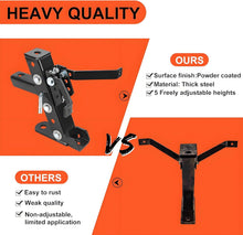 Heavy Duty Adjustable Lawn Mower Trailer Towing Hitch, Garden Tractor Hitch Steel Compatible with John Deere Cub Cadet Craftsman LYJD-011-SD