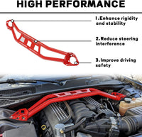 Load image into Gallery viewer, KUAFU Strut Tower Brace Compatible with 2008-2023 Dodge Challenger Front Twin Tube Design Red Steel Powder Coated LYAM-771
