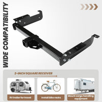 Load image into Gallery viewer, KUAFU 2 Inch Class 3 Trailer Hitch Compatible with 1996-2023 Chevrolet Express 1500 2500 3500 GMC Savana 1500 2500 3500 Towing Hitch Mount Receiver LYAM-693
