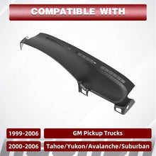 Molded Dash Board Cover Black Dashboard Cap Compatible with 1999-2007 Chevrolet Silverado GMC Sierra