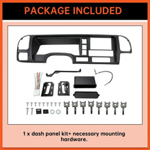 Double Din Dash Panel Compatible with 1995-2002 GMC Truck SUV Radio Stereo Wire Harness Trim Bezel Panel Kit LYAP-018