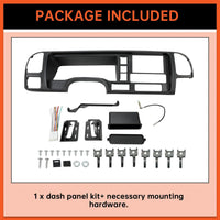 Load image into Gallery viewer, Double Din Dash Panel Compatible with 1995-2002 GMC Truck SUV Radio Stereo Wire Harness Trim Bezel Panel Kit LYAP-018
