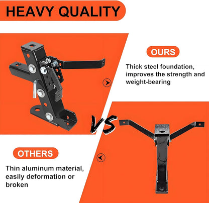Heavy Duty Adjustable Lawn Mower Trailer Towing Hitch, Garden Tractor Hitch Steel Compatible with John Deere Cub Cadet Craftsman LYJD-011-SD