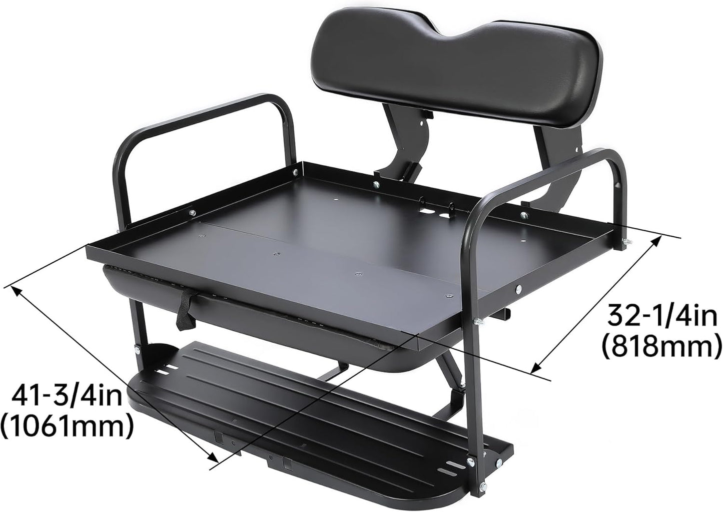 Rear Back Seat Kit Compatible with Yamaha G14 G16 G19 G22 Golf Cart Flip Folding Seat - Off-White LYMM-125S-2