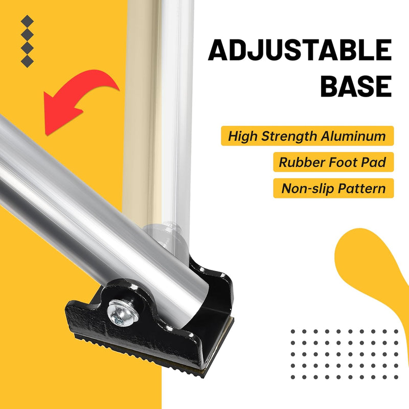 KUAFU 60'' Bunk Ladder Compatible with RV W/Hook and Rubber Foot Pads Aluminum Anti-Slip Bunk Bed Dorm Loft Home Appartments Ladder Lightweight and Sturdy Design for Safe Climbing 450LBS LYOM-046S
