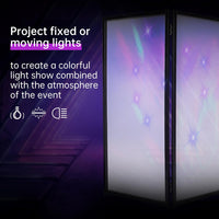 Load image into Gallery viewer, Portable DJ Facade Booth Foldable Cover Screen with White/Black Facade+Cloth Frame Booth Steel +Travel Bag Case Projector Display Scrim Panel with Folding LYOM-063
