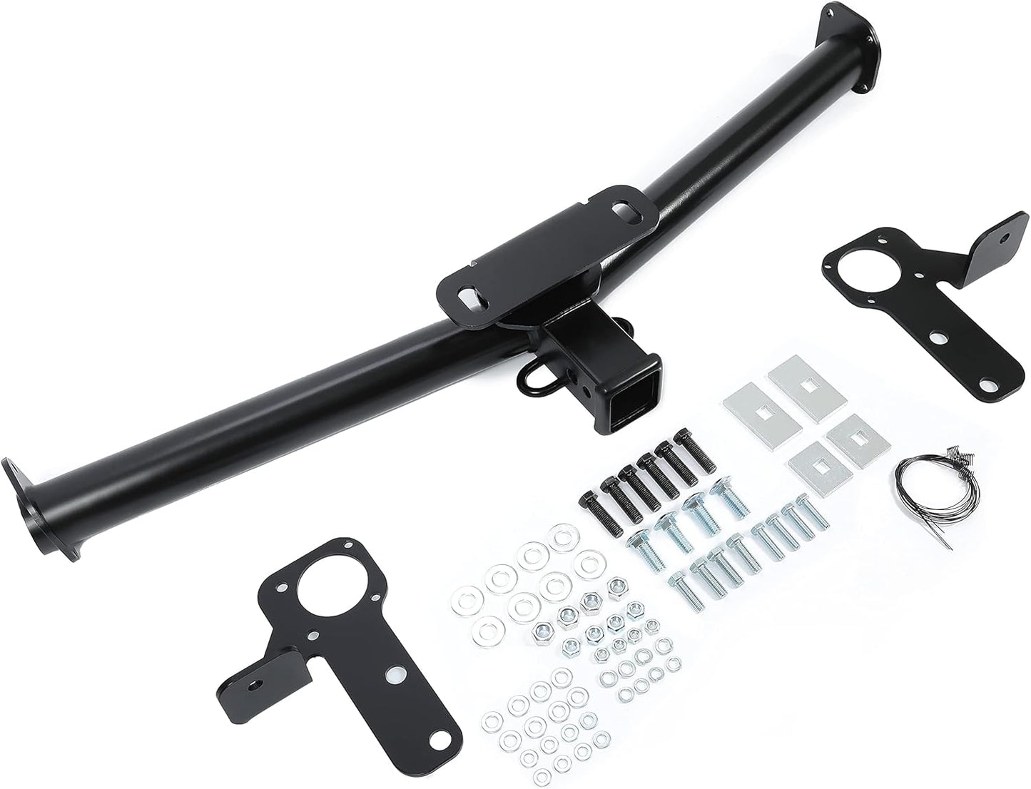 Class 3 III Tow Trailer Hitch Receiver Compatible with 2005-2017 Chevy Chevrolet Equinox 2010-2017 GMC Terrain Round Tube No All-Welded Structure (with 2inches Square Receiver Tube Opening) LYAM-448