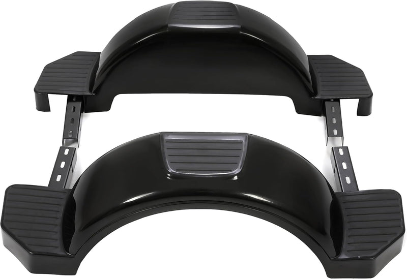 Set of 2 Single Axle Trailer Fenders 13inches Wheels Tire Skirt Boat(Black) LYAP-274S-2
