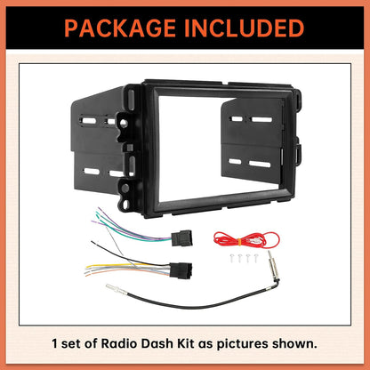 Double Din Dash Installation Kit Compatible with 2006-2014 Buick Chevrolet GMC Pontiac Saturn Car Radio Stereo Dash Bezel Wire Harness Antenna Replacement for 95-3305 LYAP-035