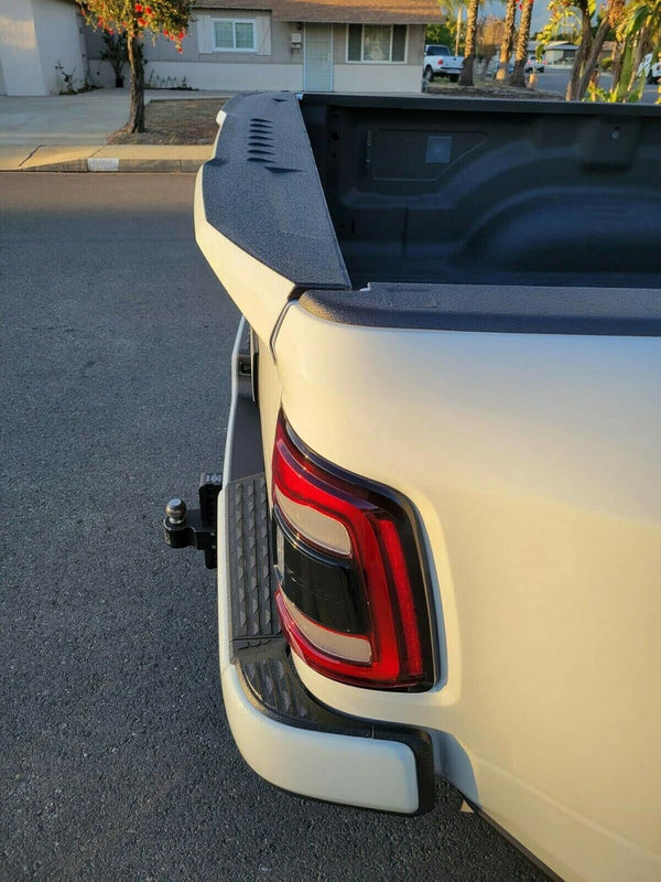 HECASA Air Design Tailgate Spoiler Compatible with 2009-2021 Dodge Ram Classic 1500 2500 3500 Replacement for #CH06A16 Black Cap Molding Top Protector LYAP-132S
