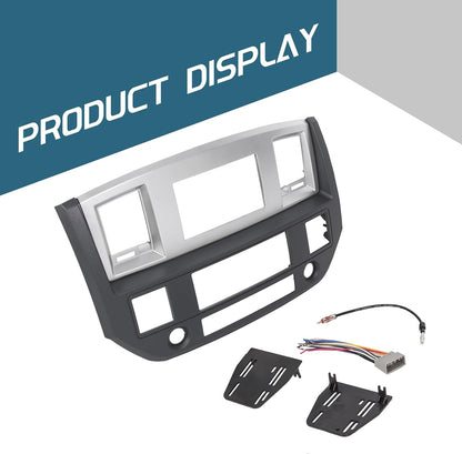 Stereo Radio Double Din Dash Kit Compatible with 2006-2009 Dodge Ram Pickup Replacement for GNT56215007 Install Dash Bezel Silver Slate Gray LYAP-328
