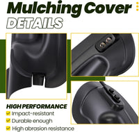 Load image into Gallery viewer, KUAFU Tractor Mulching Cover Compatible with Lawn Mowers w/ 42inches &amp; 46&#39;&#39; Decks Cub Cadet RZT-42 Troy-Bilt TB46 Craftsman T2100 Replacement for 631-05195A Mulch kit Mulch Plug Attachment Black Plastic PP LYMP-187
