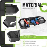 Load image into Gallery viewer, HECASA Under Seat Storage Box Compatible with 2019-2025 Chevy Chevrolet Silverado GMC Sierra 1500 2500 3500 HD Double &amp; Crew Cab Black Plastic Underseat Storage LYAP-095S-2
