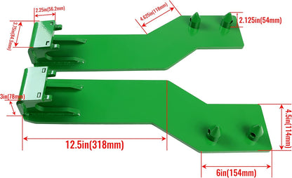 Tractor Loader Quick Tach Weld On Mounting Brackets Compatible with John Deere Tractor Loaders LYJD-008