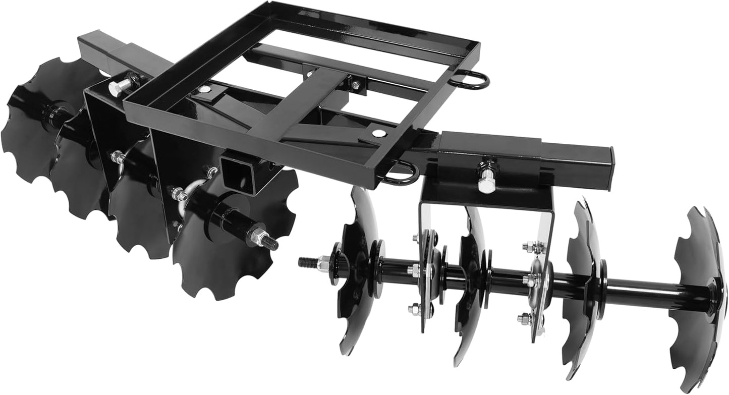 54inches Cut Width Disc Plow Harrow 2 Inch Receiver for ATV UTV Pull Behind Tiller Garden Tractor Accessory LYOM-274A+LYOM-274B