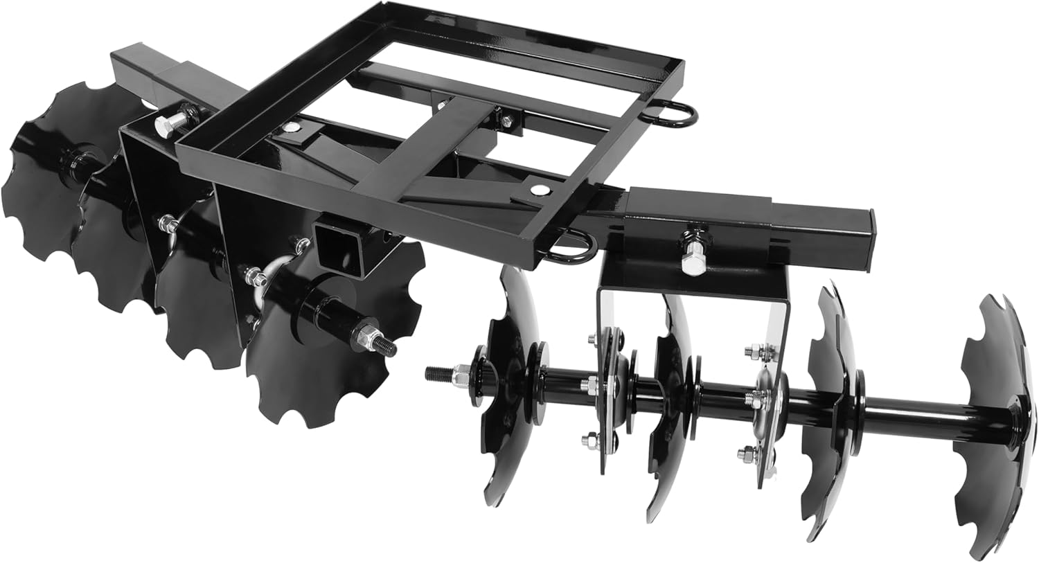 54inches Cut Width Disc Plow Harrow 2 Inch Receiver for ATV UTV Pull Behind Tiller Garden Tractor Accessory LYOM-274A+LYOM-274B