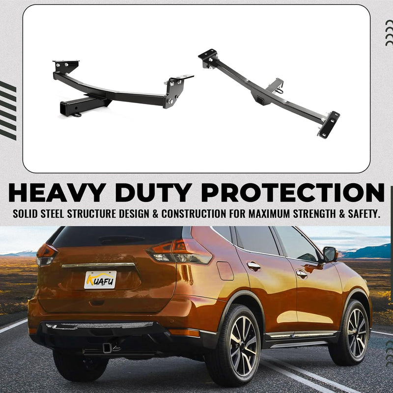 KUAFU Class 3 2 Inch Tow Trailer Hitch Receiver Compatible with 2008-2020 Nissan Rogue Models and 2014-2015 Nissan Rogue Select LYAM-459