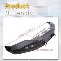 Load image into Gallery viewer, ECOTRIC Front Bumper Compatible with 2007-2013 Toyota Tundra Full Width Off-Road Bumper W/D-rings, LED Lights, Winch Plate Steel Black 2 Packages LYAM-416A+LYAM-416B
