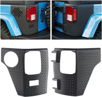 Load image into Gallery viewer, Rear Corner Guards Body Armor Compatible with 2007-2018 Jeep Wrangler JK JKU Replacement for 11651.01 Tail Light Trim Covers Rear Quarter Panel Textured Black Exterior Accessories 2Pcs LYAP-194
