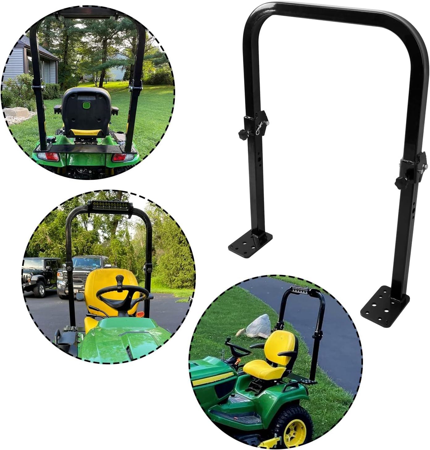 Tractor Folding ROPs Roll Bar Compatible with John Deere 2210 2305 Tractors Zero Turn Mower 27inches ROPS Bars LYJD-026