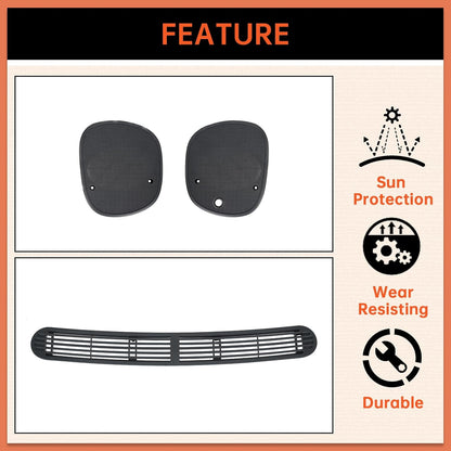 Dash Defrost Vent Cover& Speaker Grill Set Compatible with 1998-2005 Chevy Chevrolet S10 GMC Jimmy Sonoma Oldsmobile Bravada Blazer (2 Packages) LYAP-266S-3